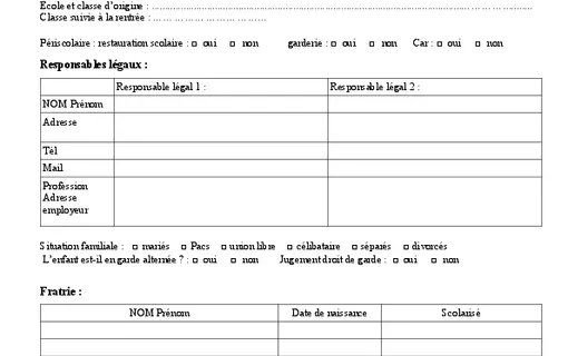 Inscriptions ecoles